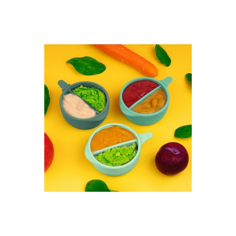 Depósitos para congelar comida con compartimentos  tapas Fill + Freeze (3ud.)