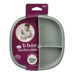 Plato 2 en 1 con ventosa y compartimentos extraíbles - Sage