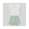 Pantalón corto niño verde menta  Colección primavera-verano 2025 de la marca española Paz Rodriguez