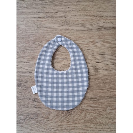 Babero mediano vichy gris