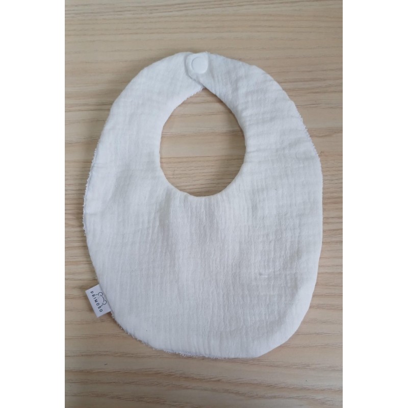 Babero mediano blanco bambula