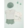 Pantalón corto niño verde menta  Colección primavera-verano 2025 de la marca española Paz Rodriguez