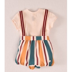 Ranita tirantes y blusa tricolor  José Varon