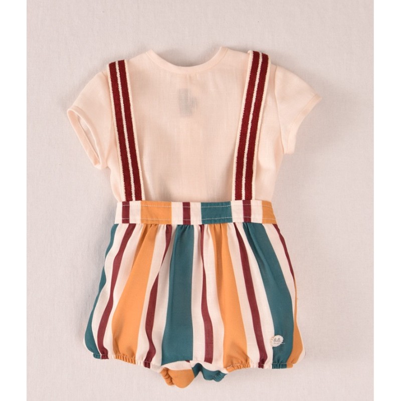 Ranita tirantes y blusa tricolor  José Varon