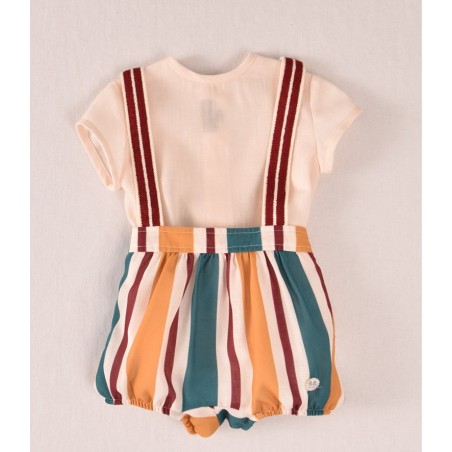 Ranita tirantes y blusa tricolor  José Varon