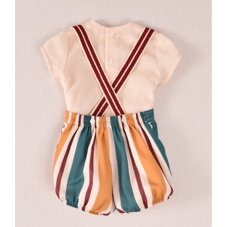 Ranita tirantes y blusa tricolor  José Varon