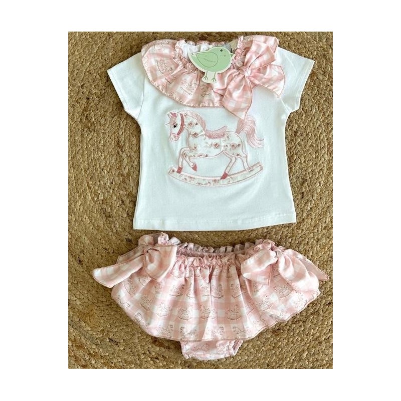 Conjunto Bba Caballo Rosa