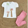Conjunto niña jirafas