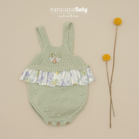 Peto Punto Flores Verde Pangasa