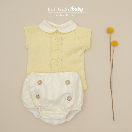 Conjunto ranita rayas amarillo Pangasa