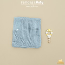 Toquilla calada celeste empolvado Pangasa