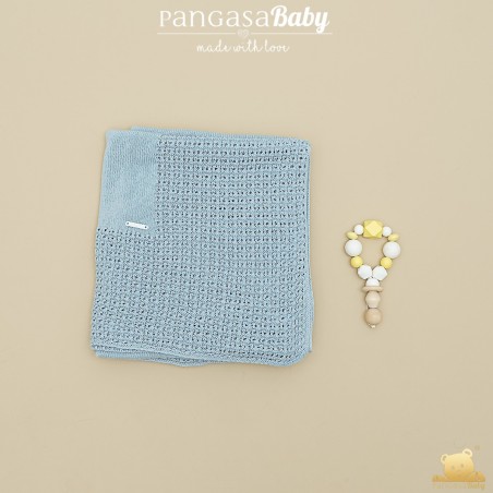 Toquilla calada celeste empolvado Pangasa