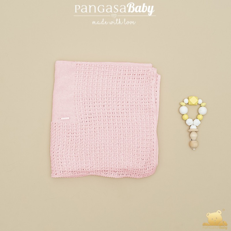 Toquilla calada rosa empolvado Pangasa