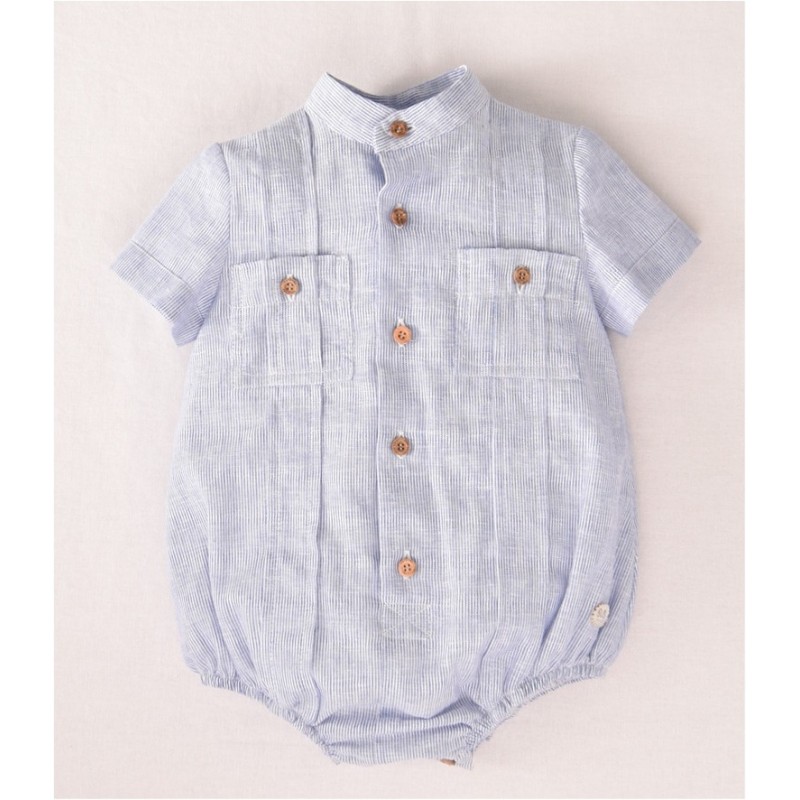 Pelele bolsillos bebe azul Jose Varon