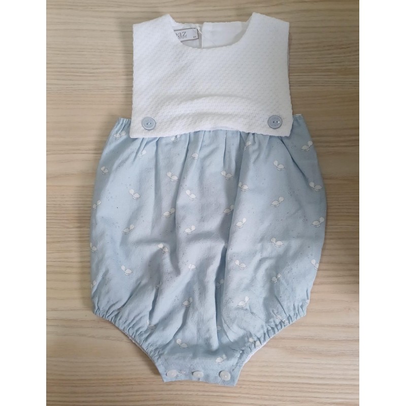 Pelele punto y tela tortugas Paz Rodriguez