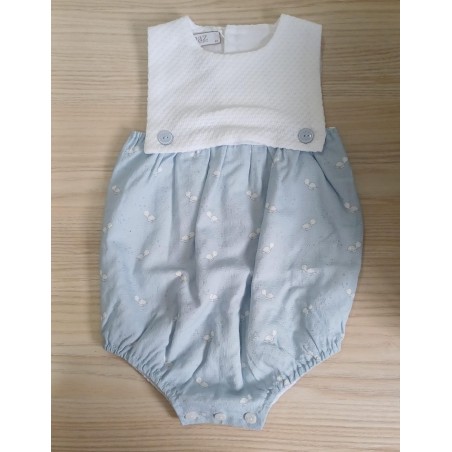 Pelele punto y tela tortugas Paz Rodriguez