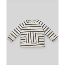 Sudadera "nabor" crudo/marino  Colección primavera-verano 2025 de la marca española Paz Rodriguez