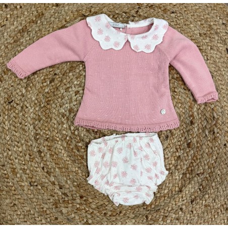 Conjunto jubón niña con braguita "mimosa" Paz Rodríguez