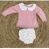 Conjunto jubón niña con braguita "mimosa" Paz Rodríguez
