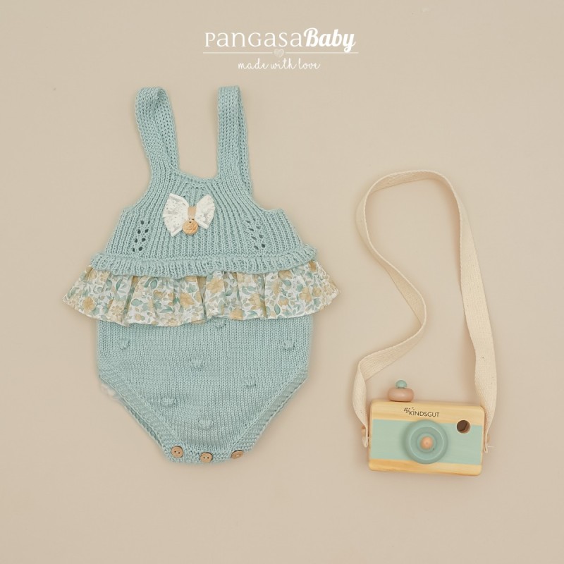 Peto punto verde empolvado flores amarillas Pangasa