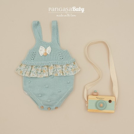 Peto punto verde empolvado flores amarillas Pangasa