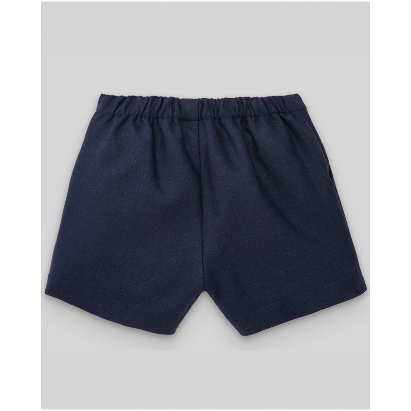 Pantalón corto niño marino  Colección primavera-verano 2025 de la marca española Paz Rodríguez