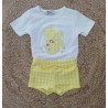 Conjunto camiseta y bañador niño patito girasol