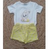 Conjunto niño conejito vichy amarillo