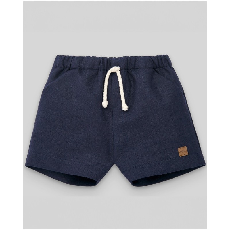 Pantalón corto niño marino  Colección primavera-verano 2025 de la marca española Paz Rodríguez