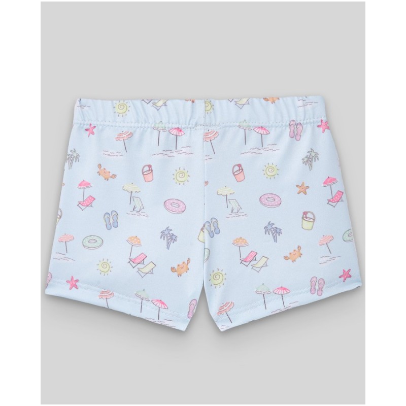 Bañador niño playa baño azul tiza  Colección primavera-verano 2025 de la marca española Paz Rodríguez