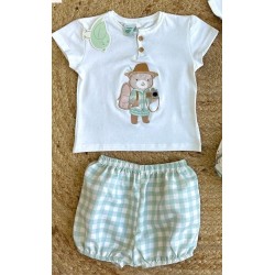 Conjunto niño conejito explorador