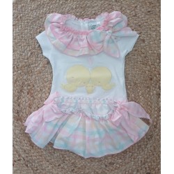 Conjunto niña familia pollitos