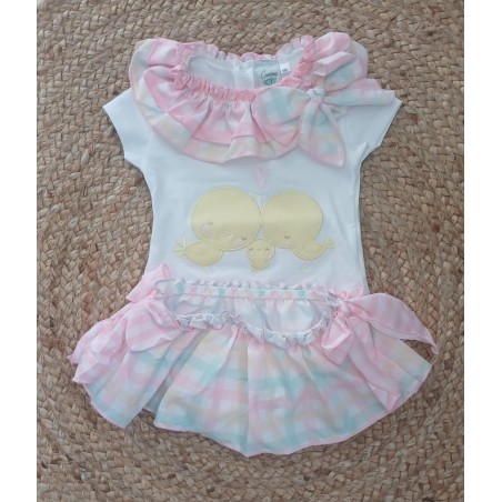 Conjunto niña familia pollitos