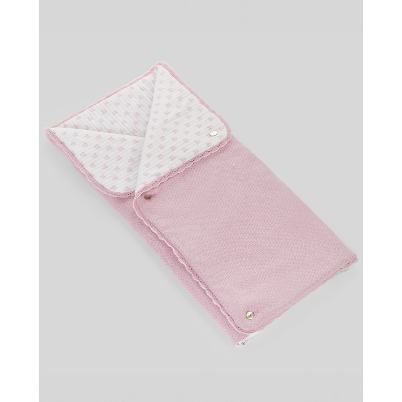 Saco nana "mecer" magnolia rosa 100% algodón de la marca española Paz Rodríguez