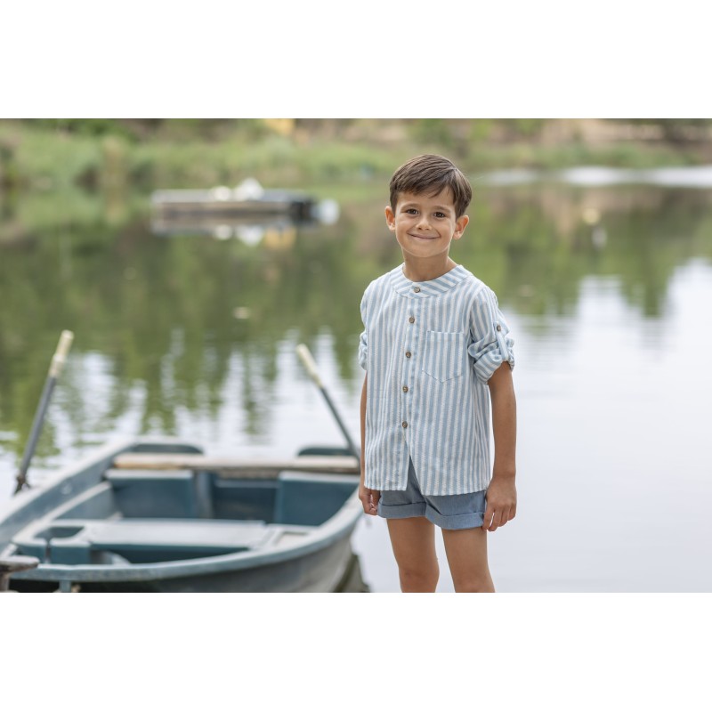 Camisa niño rayas azahar Boetie