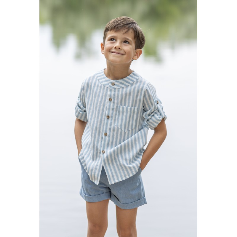 Camisa niño rayas azahar Boetie
