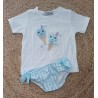 Conjunto niña camiseta y bañador helados celeste