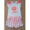 Conjunto niña camiseta y pantalon pulpo coral