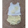 Conjunto niña camiseta y braguita estrellas amarillas