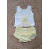 Conjunto niña camiseta y braguita estrellas amarillas