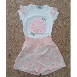Conjunto niña naranja