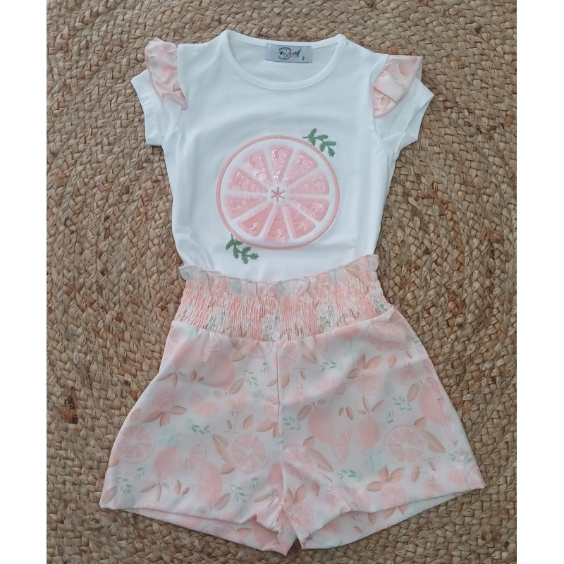 Conjunto niña naranja