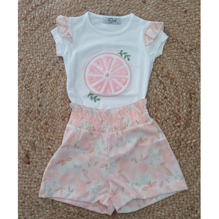 Conjunto niña naranja