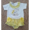 Conjunto niña camiseta y braguita conejo girasol