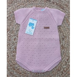 Pelele punto corto rosa