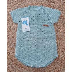 Pelele punto corto verde