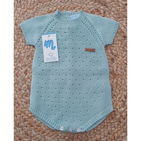 Pelele punto corto verde