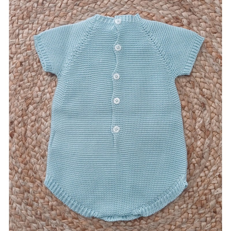 Pelele punto corto verde