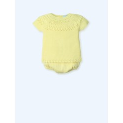 Conjunto dos piezas manga corta amarillo