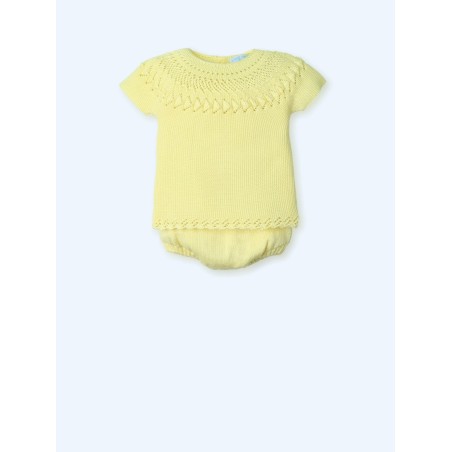 Conjunto dos piezas manga corta amarillo